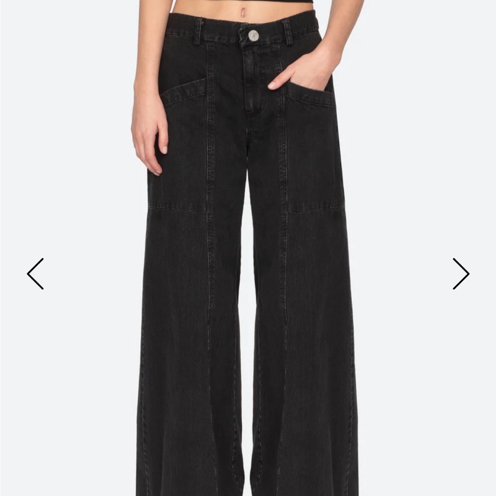 Sea New York Charcoal Wide-Leg Jeans